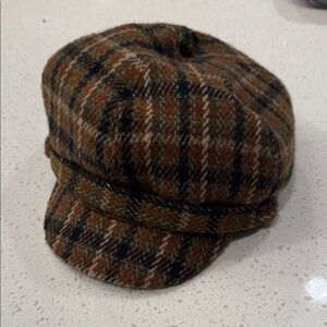 D&Y Brown Plaid Women's Hat